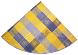 French Jacquard tablecloth, Teflon (Lourmarin. yellow x blue) - Click Image to Close
